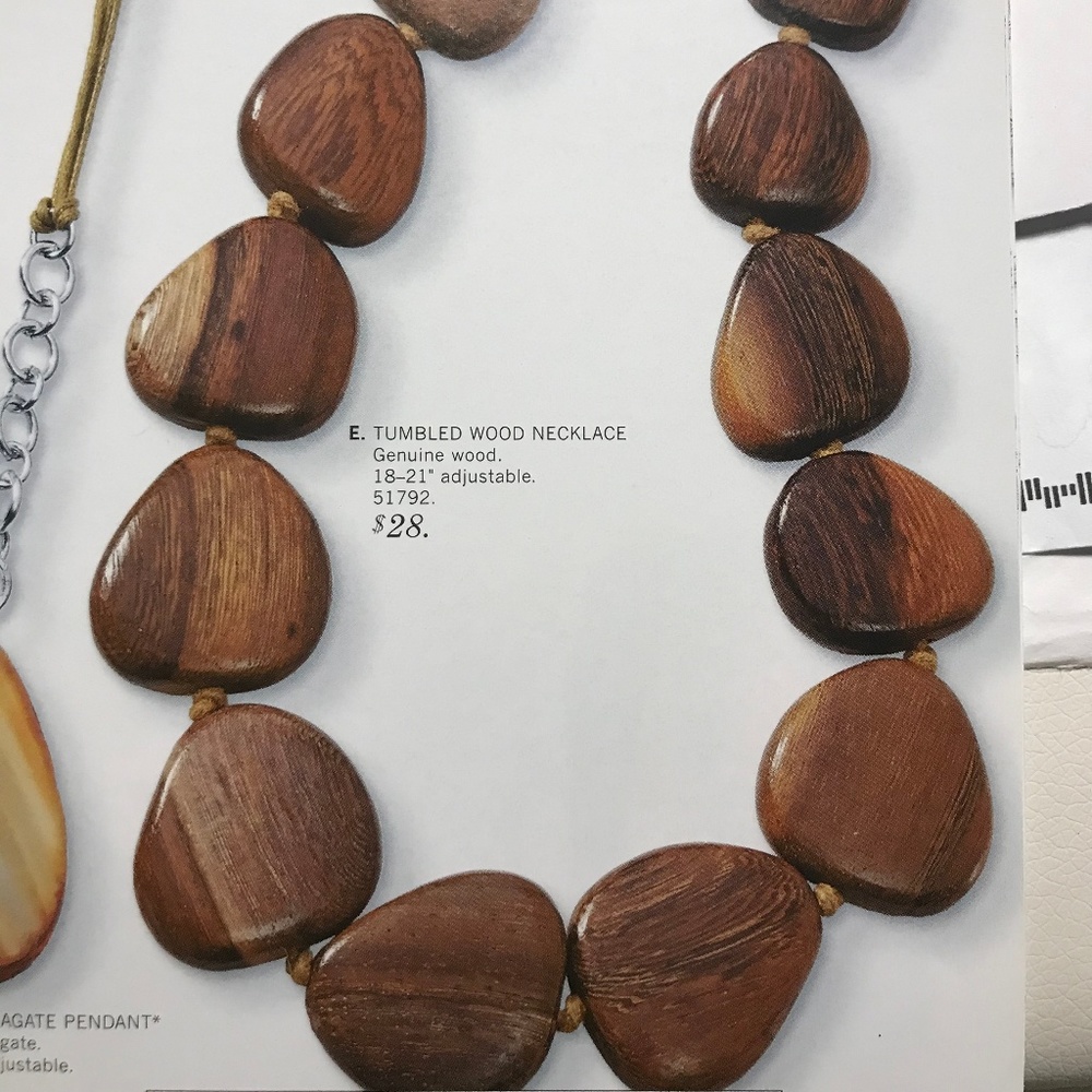 Tumbled Wood Necklace